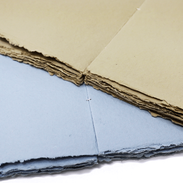 INDIGO Handmade 100% Cotton-Rag Book Block - 200gsm Mid Texture