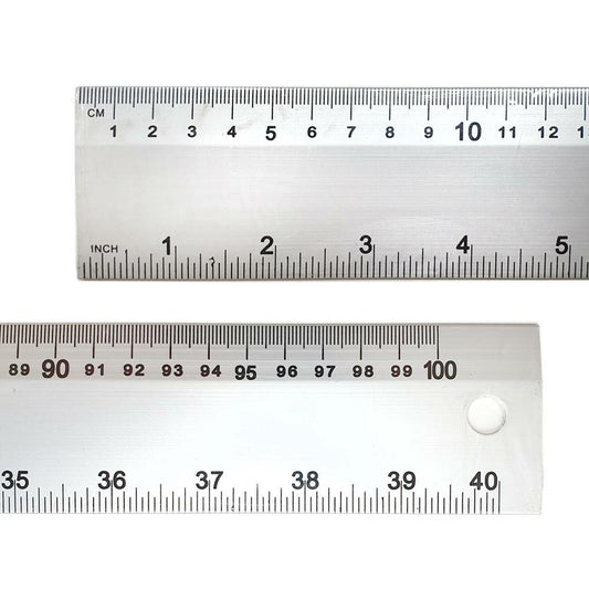 1 Metre Ruler - Aluminium - Inches and Centimetres