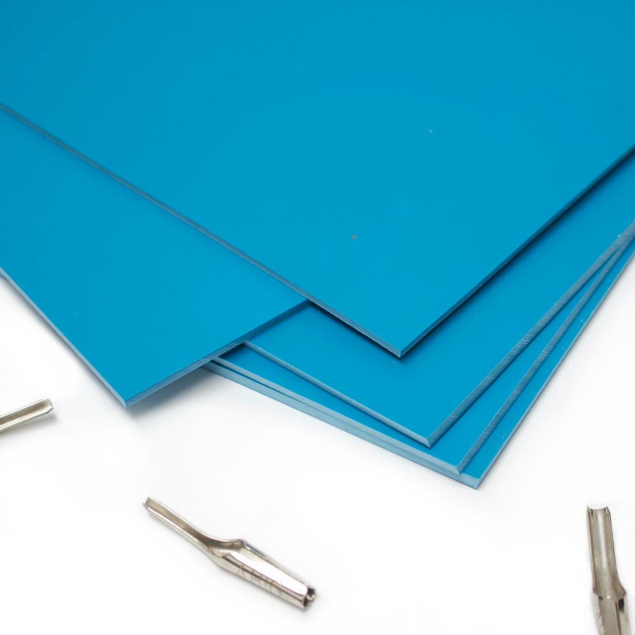 Soft Cut Polymer Sheet for Lino Printing - Blue